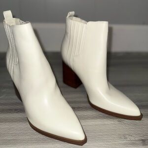 Marc Fisher Cream Ankle Boots women’s size 8